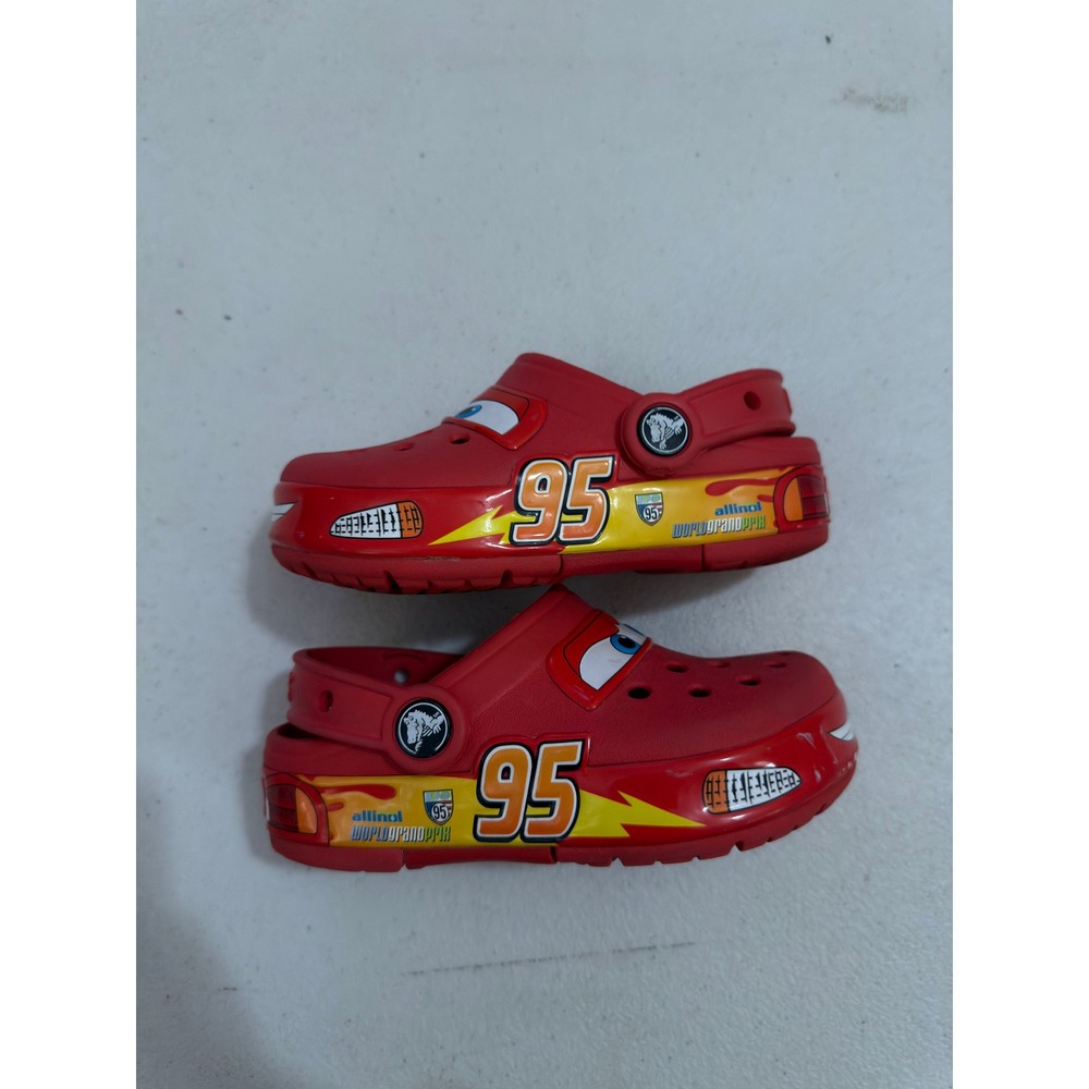 Crocs Clogs Lightning McQueen Red Toddler Size C 10 #3084